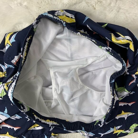 LANDS’ END shark swim trunks - Picture 4 of 7